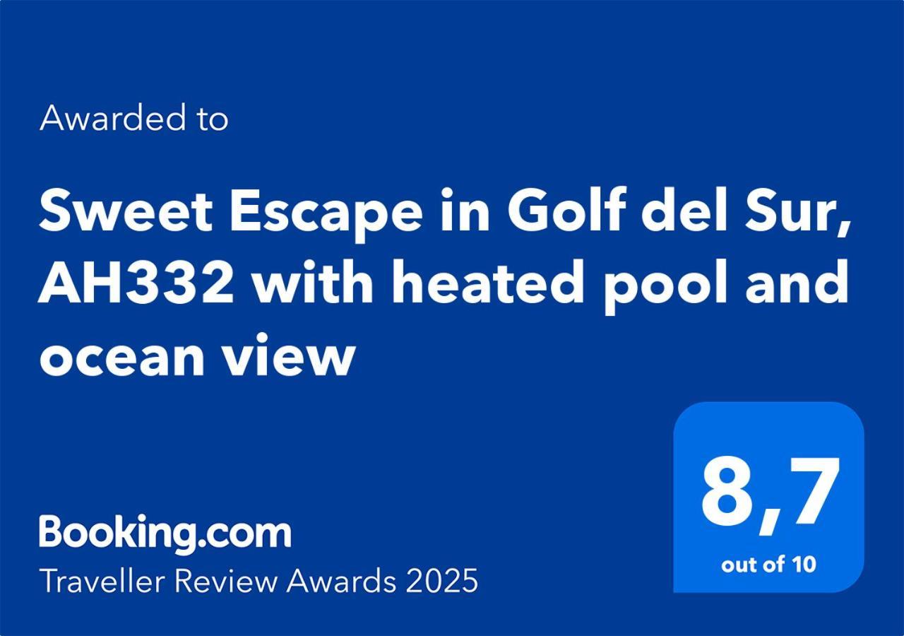 Sweet Escape In Golf Del Sur, Ah332 With Heated Pool And Ocean View Apartment Сан Мигел де Абона Екстериор снимка